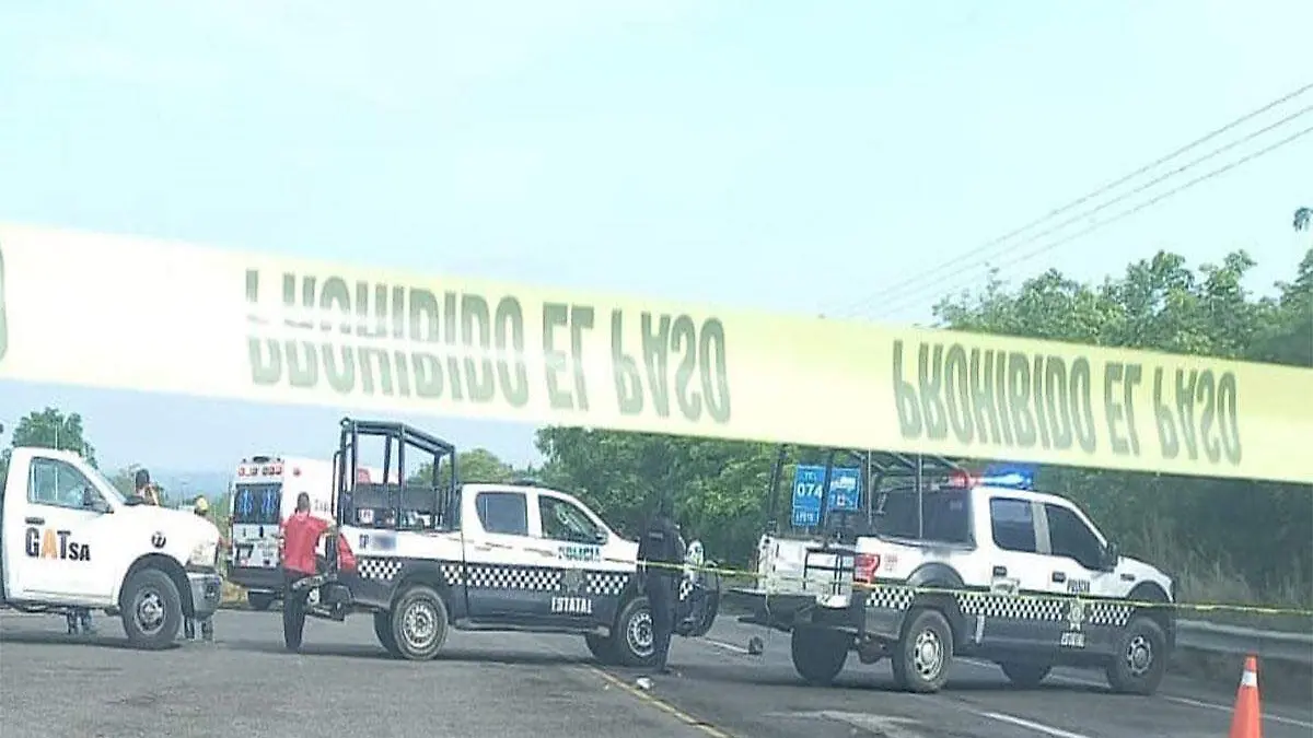 Motociclista fallecido en la carretera a Veracruz